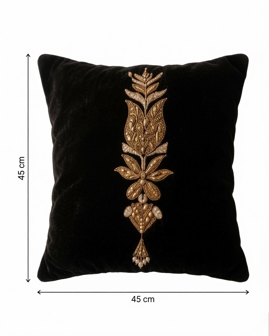 Royal Noir Velvet Cushion - Image 2