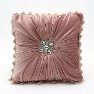 Opulent Blush Crystal Cushion