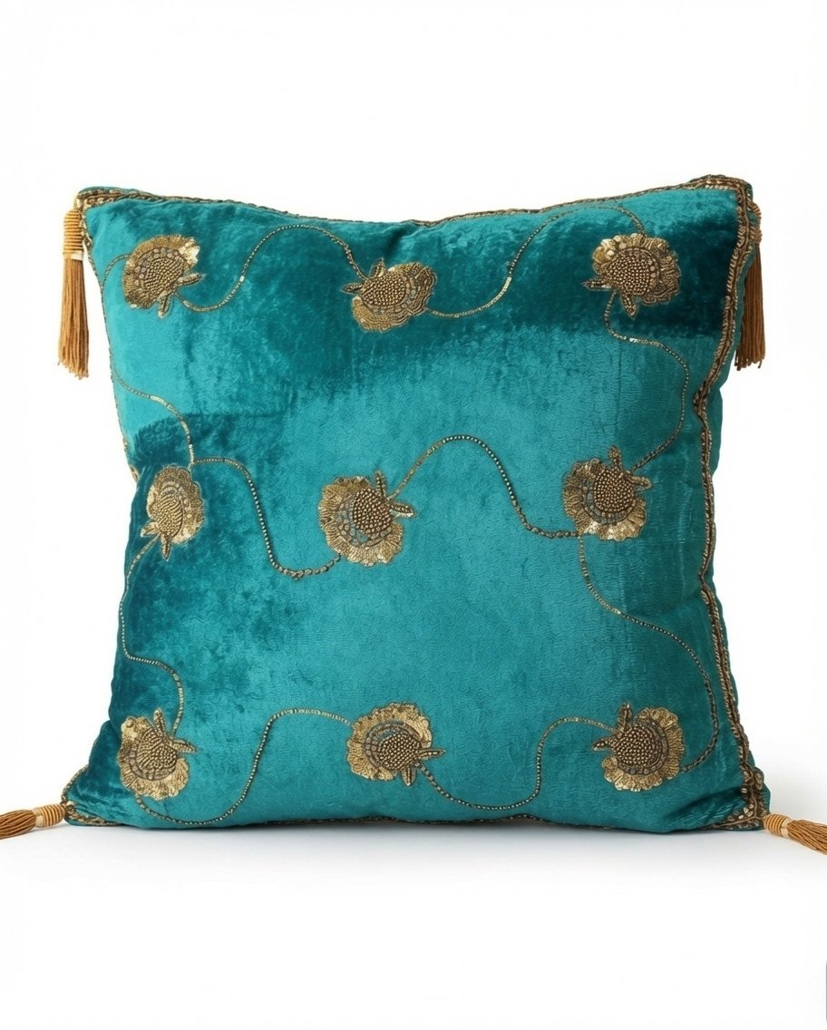 Emerald Royale Velvet Cushion