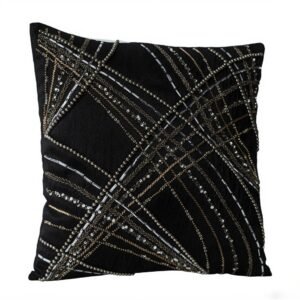 Midnight Luxe Beaded Cushion