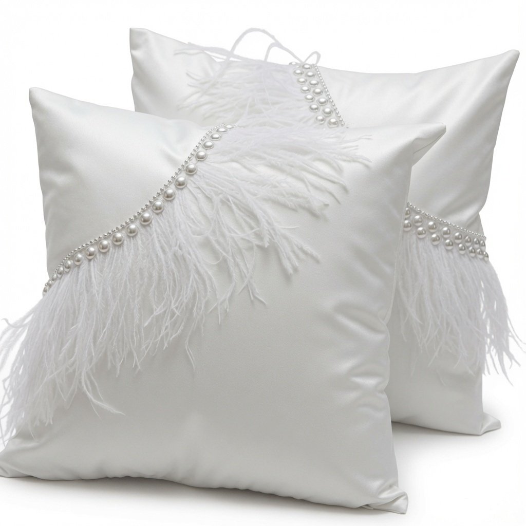 Pearl Feather Luxe Cushion