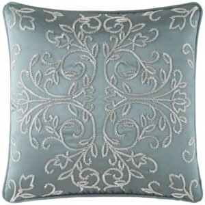 Silver Vine Embroidered Cushion