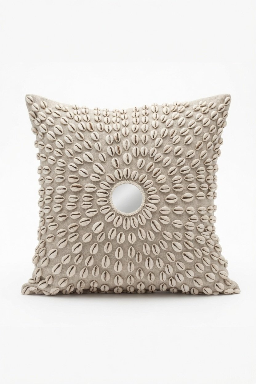 Coastal Pearl Shell Cushion