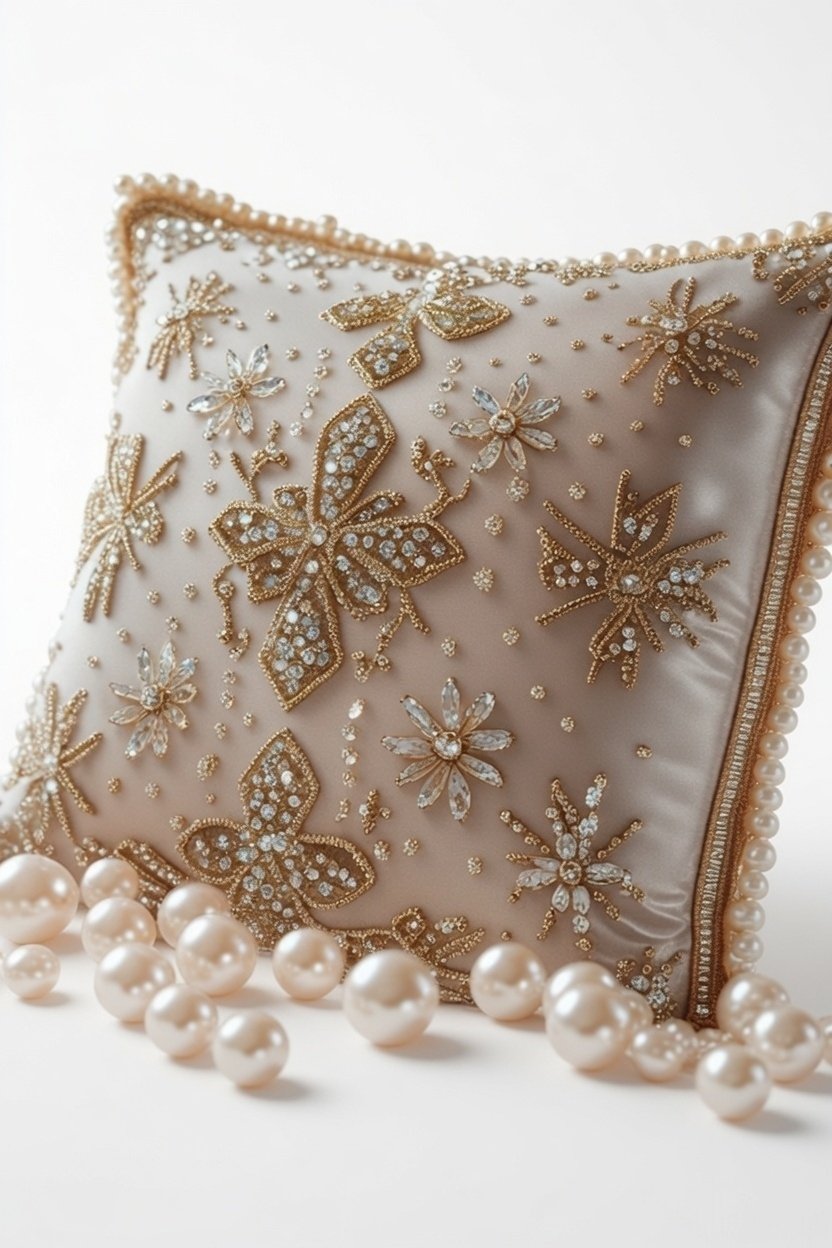 Golden Flutter Designer Cushion