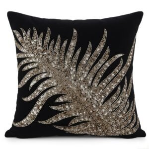 Silver Palm Luxe Cushion