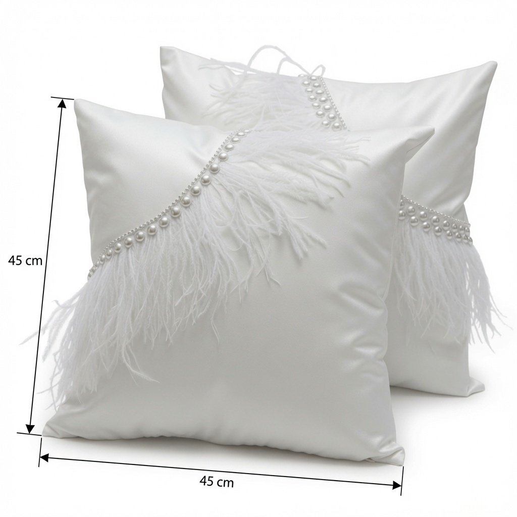 Pearl Feather Luxe Cushion - Image 2