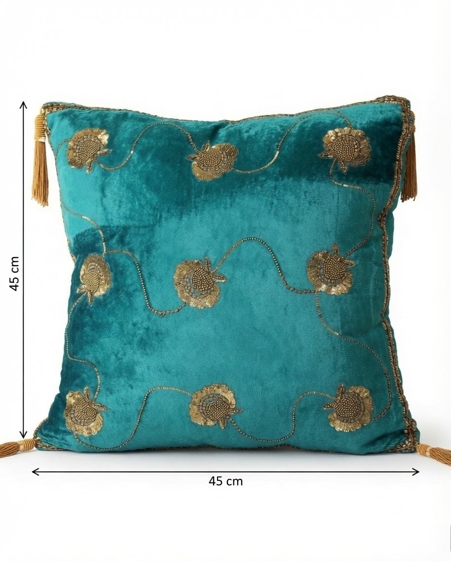 Emerald Royale Velvet Cushion - Image 2
