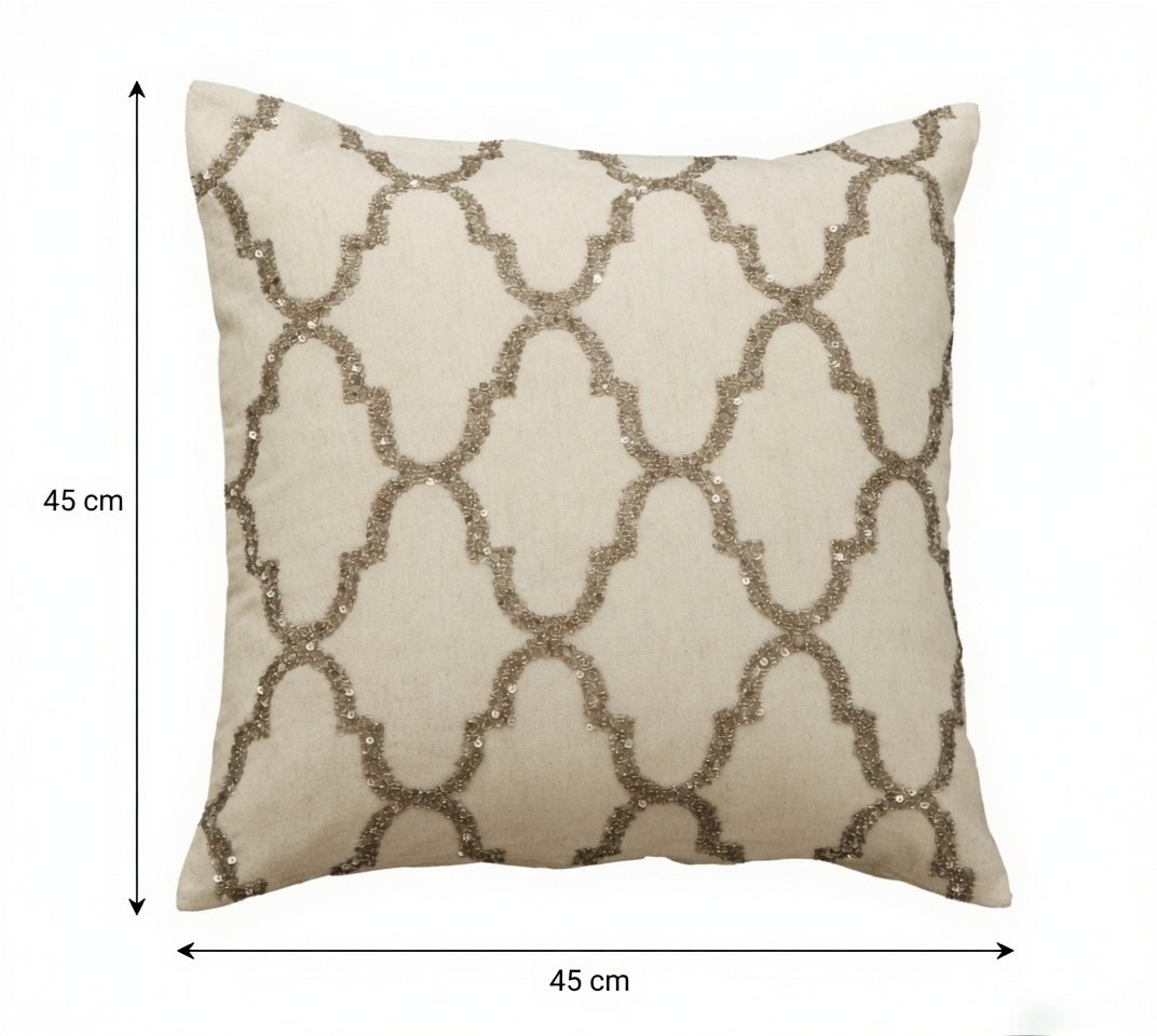 Champagne Trellis Luxe Cushion - Image 2