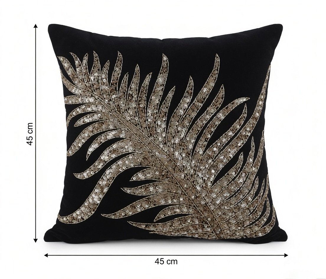 Silver Palm Luxe Cushion - Image 2
